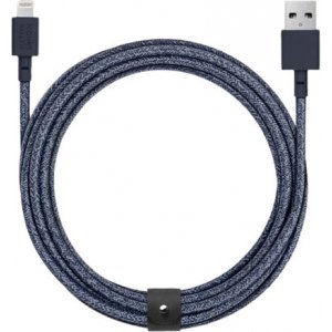 Кабель Native Union Belt Lightning/USB, 3 м, индиго