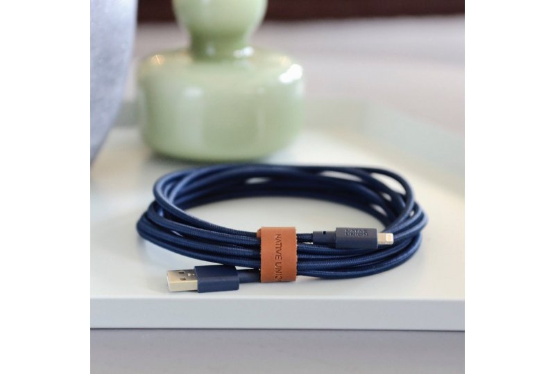 Кабель Native Union Belt Lightning/USB, 3 м, синий Кабель Native Union Belt Lightning/USB, 3 м, синий