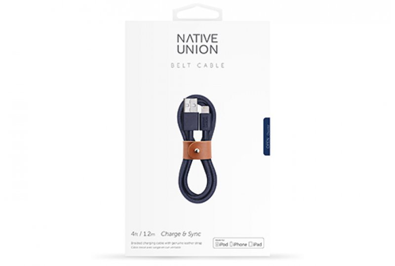 Кабель Native Union Belt Lightning/USB, 1.2 м синий Кабель Native Union Belt Lightning/USB, 1.2 м синий