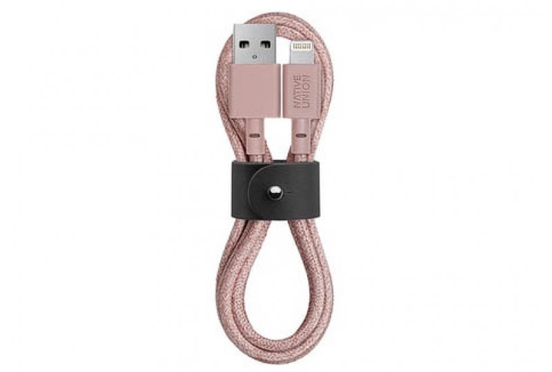 Кабель Native Union BELT Lightning на USB, 1.2 м розовый Кабель Native Union BELT Lightning на USB, 1.2 м розовый