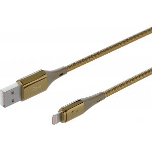 Кабель moonfish Lightning 1 м, текстиль, Gold