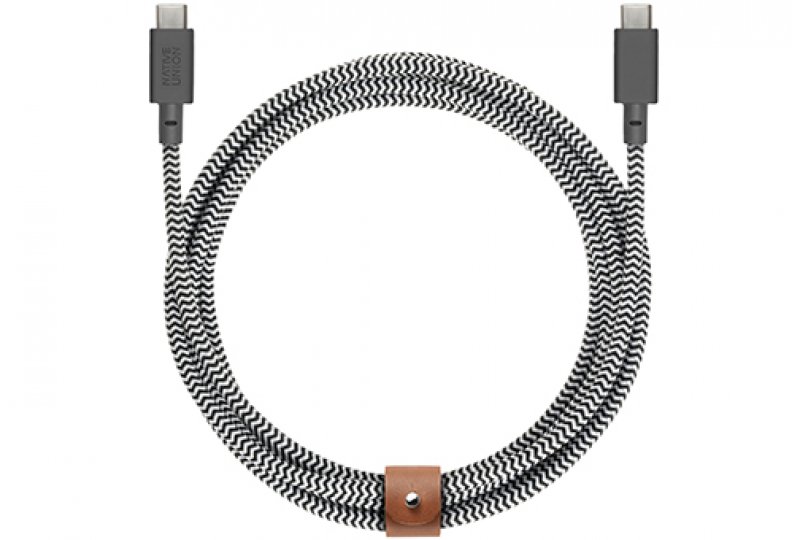 Кабель Native Union Belt USB-C/USB-C, 2.4 м, зебра Кабель Native Union Belt USB-C/USB-C, 2.4 м, зебра