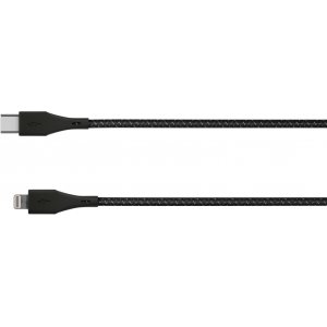 Кабель moonfish USB-C/Lightning, 1.2 м, текстиль, Black