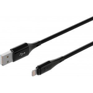 Кабель moonfish Lightning 1 м, текстиль, Black