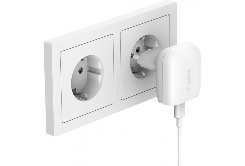 Сетевое зарядное устройство Belkin USB-C, кабель USB-C-Lightning, PD, 18 Вт, White Сетевое зарядное устройство Belkin USB-C, кабель USB-C-Lightning, PD, 18 Вт, White