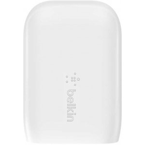 Сетевое зарядное устройство Belkin USB-C+USB-A, PD, 30 Вт, White