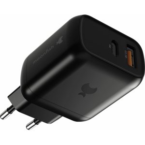 СЗУ moonfish USB-C + USB-A, PD, 18W, Black