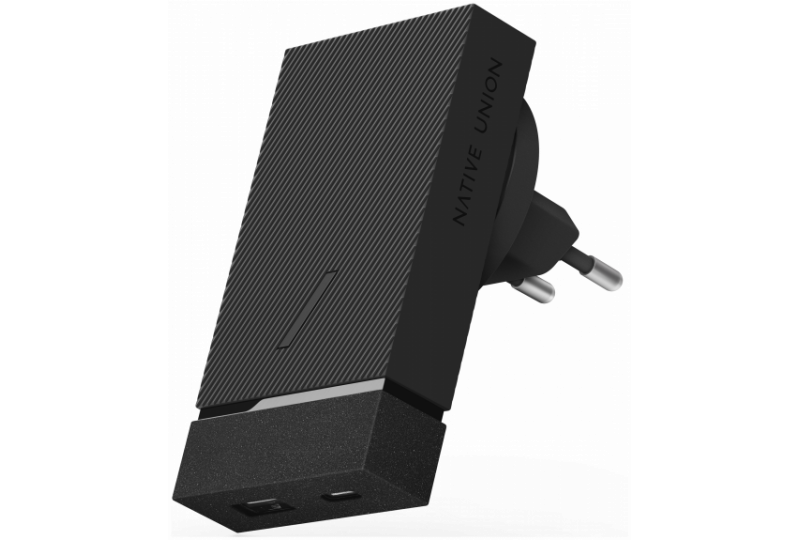 Сетевое зарядное устройство Native Union 18 Вт, USB-A + USB-C, PD, серый Сетевое зарядное устройство Native Union 18 Вт, USB-A + USB-C, PD, серый