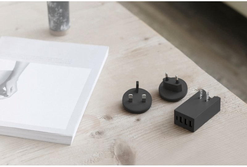 Сетевое зарядное устройство Native Union Smart 4 Charger 5.4 A, серый Сетевое зарядное устройство Native Union Smart 4 Charger 5.4 A, серый