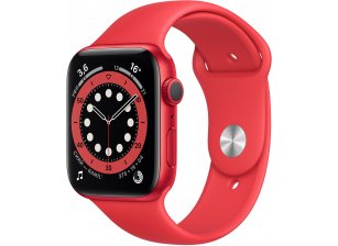 Apple Watch Series 6, 44 мм, корпус из алюминия цвета PRODUCTRED, спортивный ремешок красного цвета