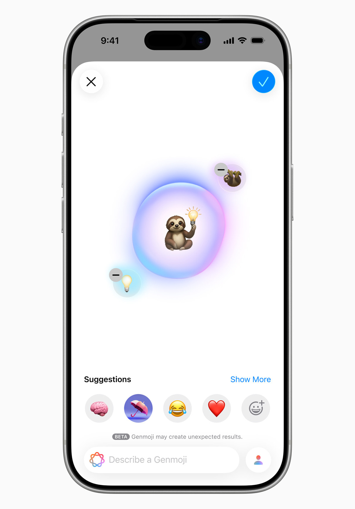 Создание Genmoji на iPhone